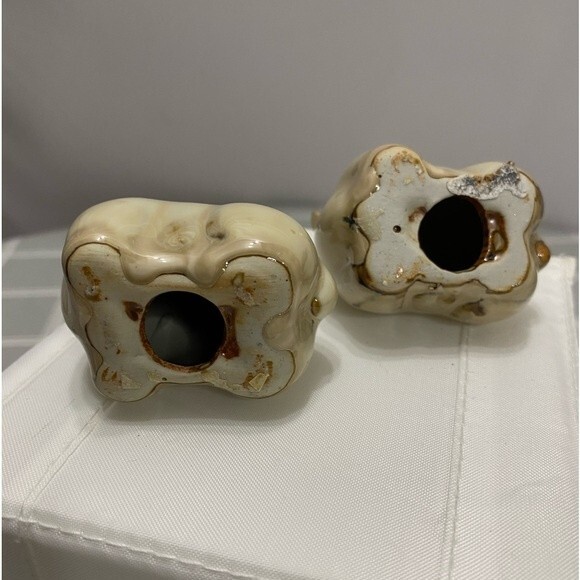 Whimsical Small Pottery Sheep Figurines Ewe Lamb Farmhouse Farm Animal Barnyard - Picture 3 of 8